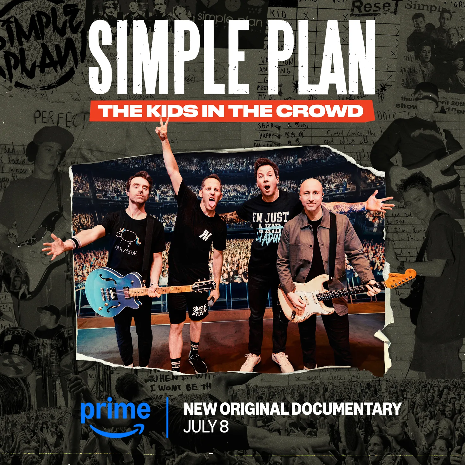 Cartel del documental Simple Plan: The Kids In The Crowd, disponible en Prime Video