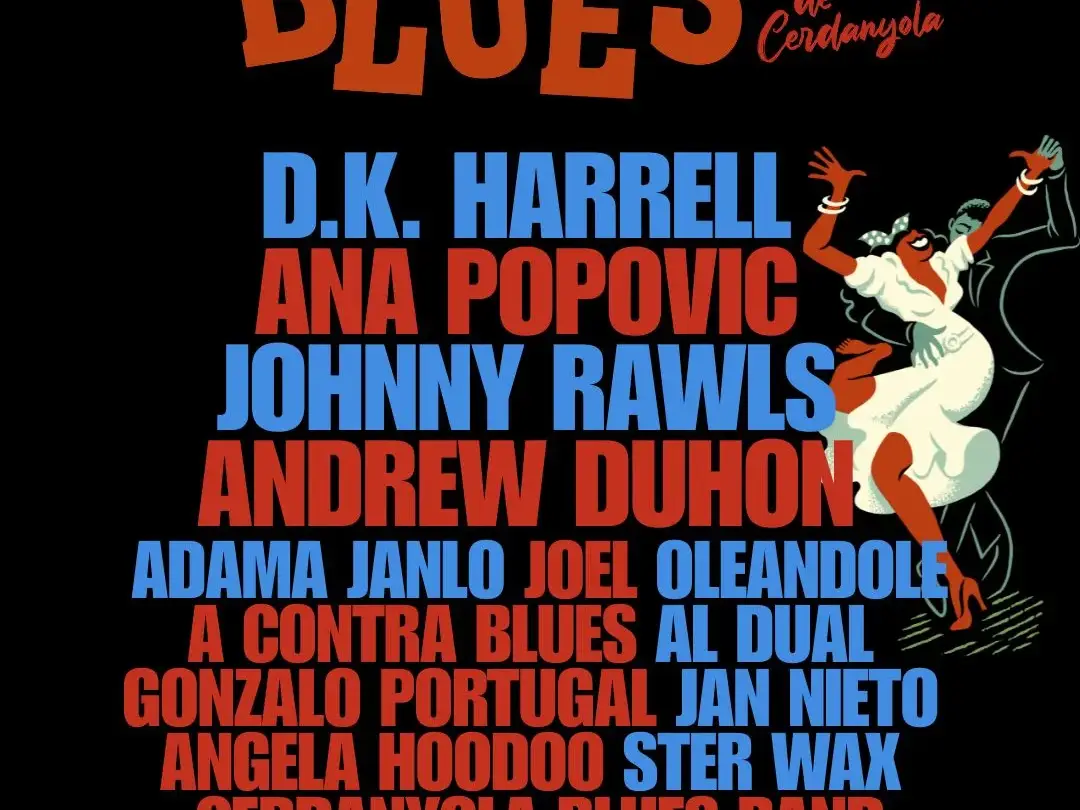 Cartell amb el programa complet de la 35a edicio del Festival de Blues de Cerdanyola