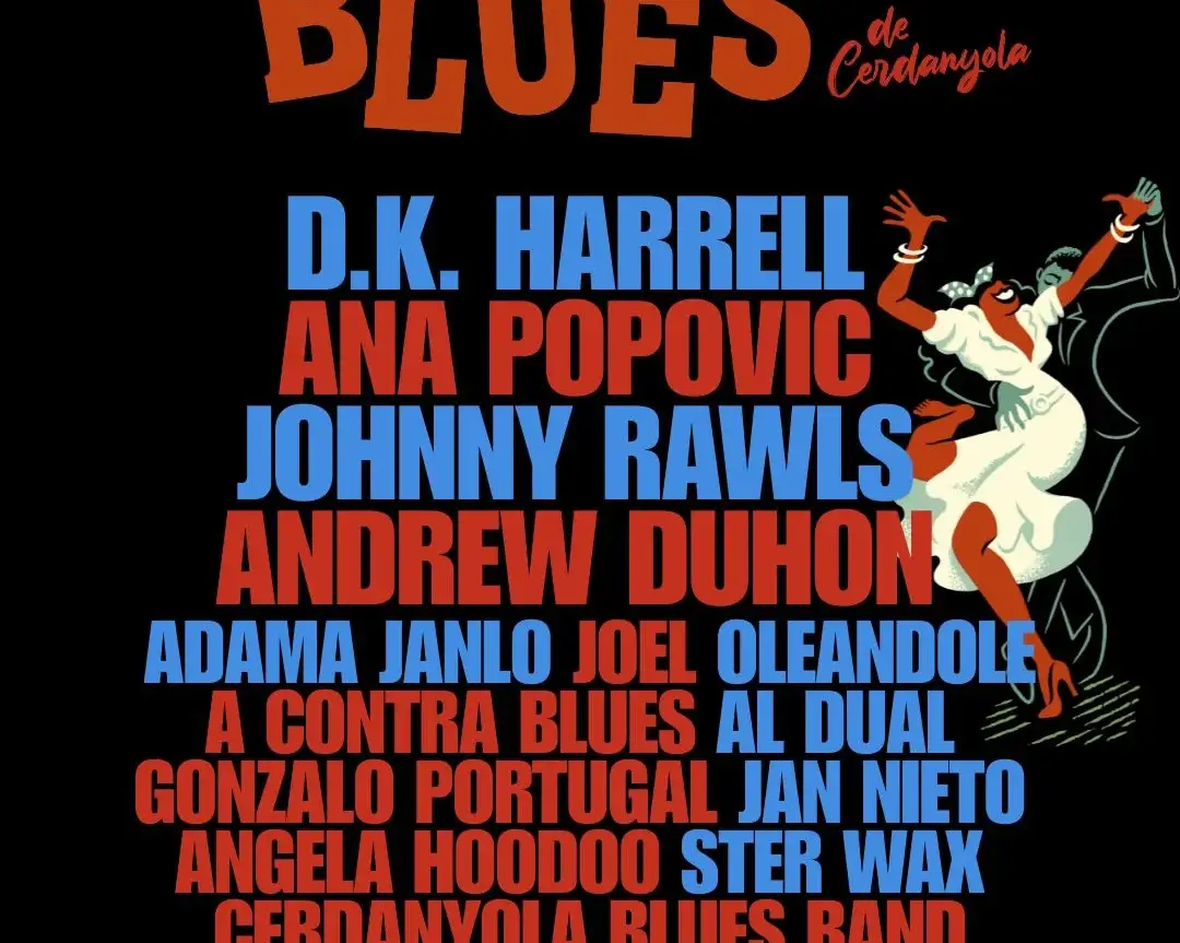 Cartell amb el programa complet de la 35a edicio del Festival de Blues de Cerdanyola