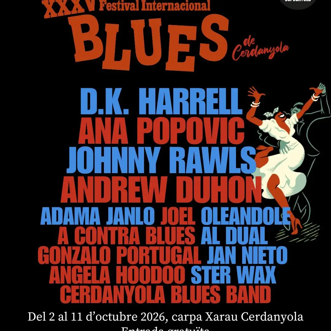 Cartell de la 35a edició del Festival Internacional de Blues de Cerdanyola