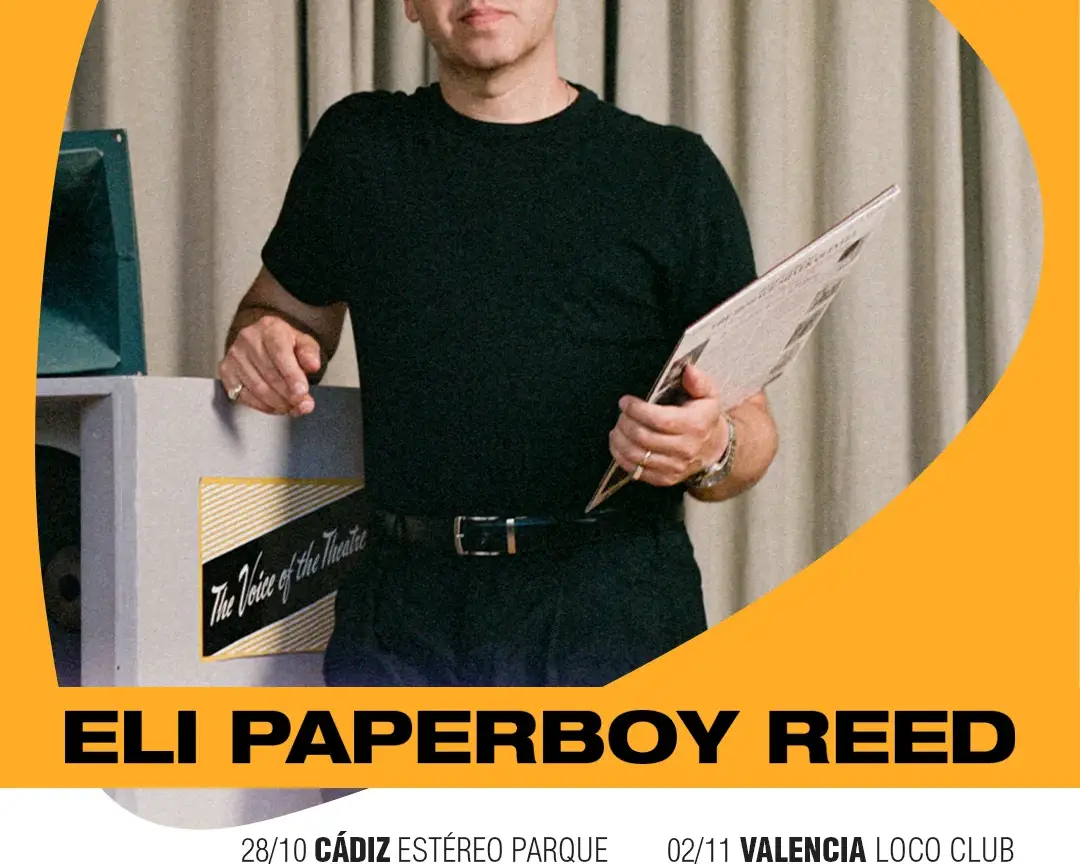 Cartel de la gira de Eli Paperboy Reed por España, octubre y noviembre 2026